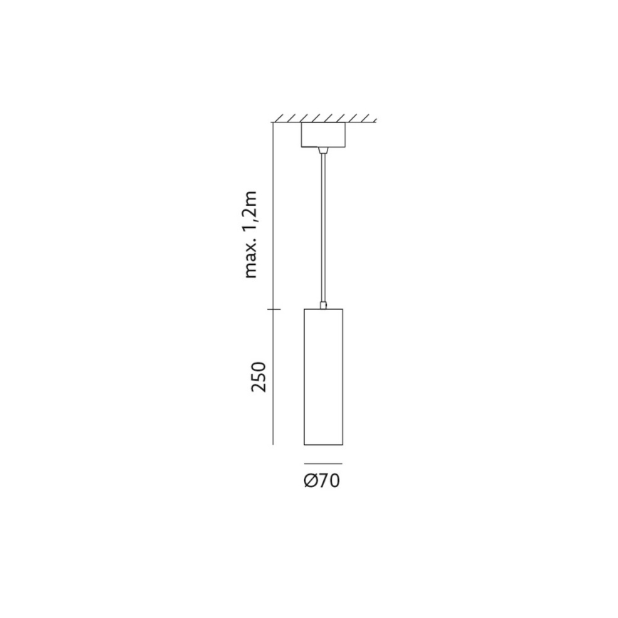 Lestenec na vrvici LEONE 1xGU10/35W/230V
