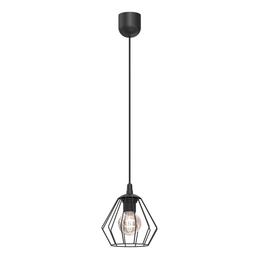 Lestenec na vrvici LETI 1xE27/15W/230V črna