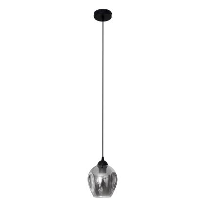 Lestenec na vrvici LILI 1xE27/15W/230V črna/siva