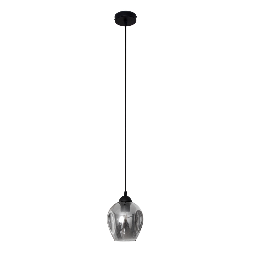 Lestenec na vrvici LILI 1xE27/15W/230V črna/siva