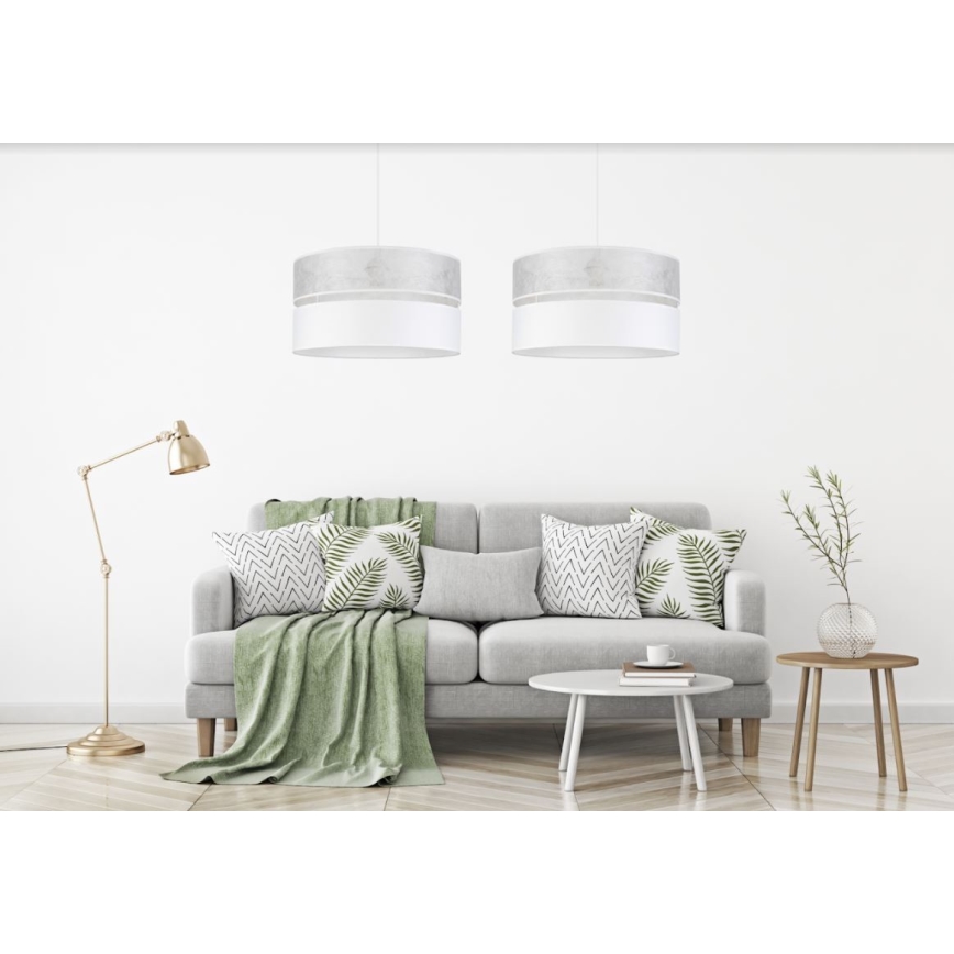 Lestenec na vrvici LIMA 1xE27/60W/230V bela