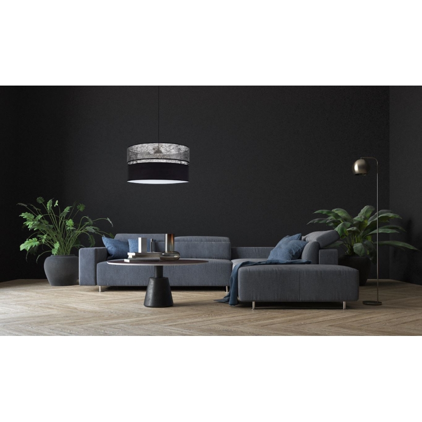 Lestenec na vrvici LIMA 1xE27/60W/230V črn