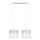 Lestenec na vrvici LIMA 2xE27/60W/230V srebrna/bela