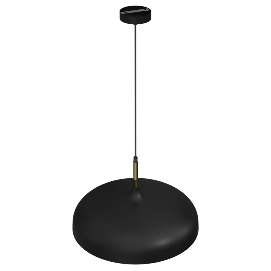 Lestenec na vrvici LINCOLN 1xE27/60W/230V d. 45 cm črna