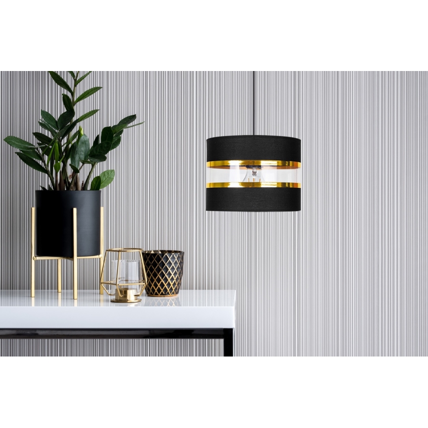 Lestenec na vrvici LIND 1xE27/60W/230V črna