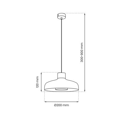 Lestenec na vrvici LINEA 1xGX53/12W/230V črna