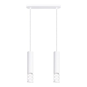 Lestenec na vrvici LIRO 2xGU10/10W/230V bela