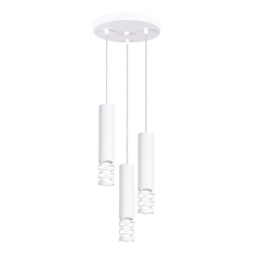 Lestenec na vrvici LIRO 3xGU10/10W/230V bela