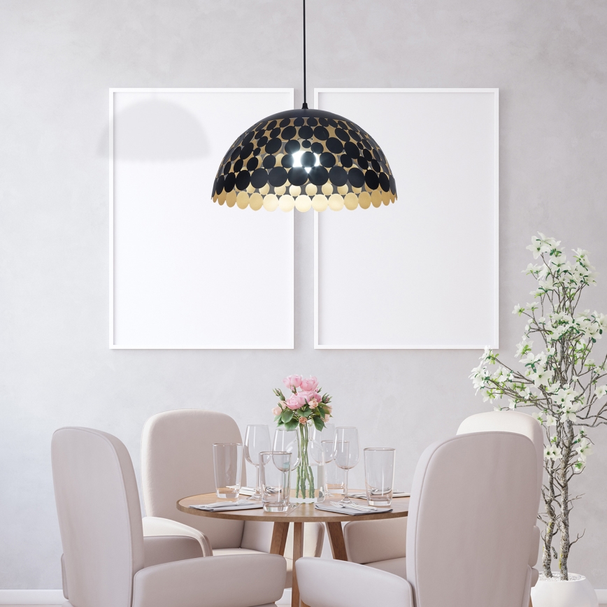 Lestenec na vrvici LISA BLACK 1xE27/60W/230V