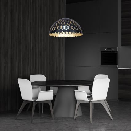 Lestenec na vrvici LISA BLACK 1xE27/60W/230V