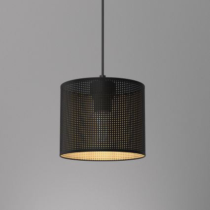 Lestenec na vrvici LOFT SHADE 1xE27/60W/230V pr. 18 cm črna/zlata