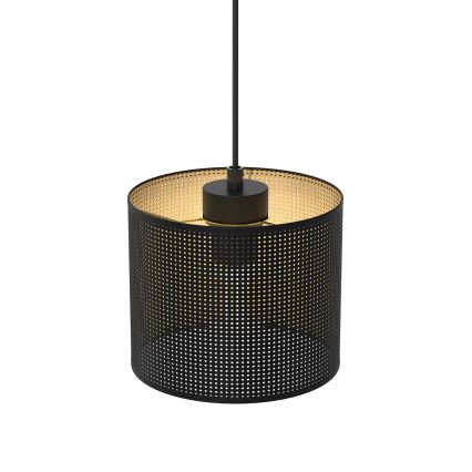 Lestenec na vrvici LOFT SHADE 1xE27/60W/230V pr. 18 cm črna/zlata