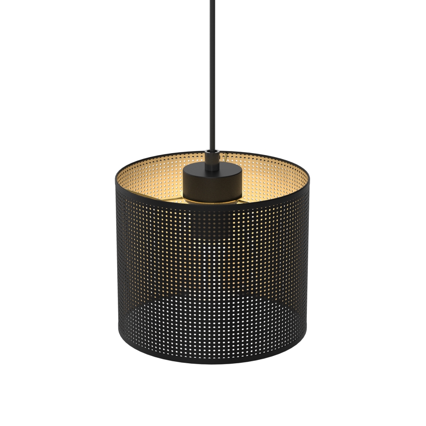 Lestenec na vrvici LOFT SHADE 1xE27/60W/230V pr. 18 cm črna/zlata