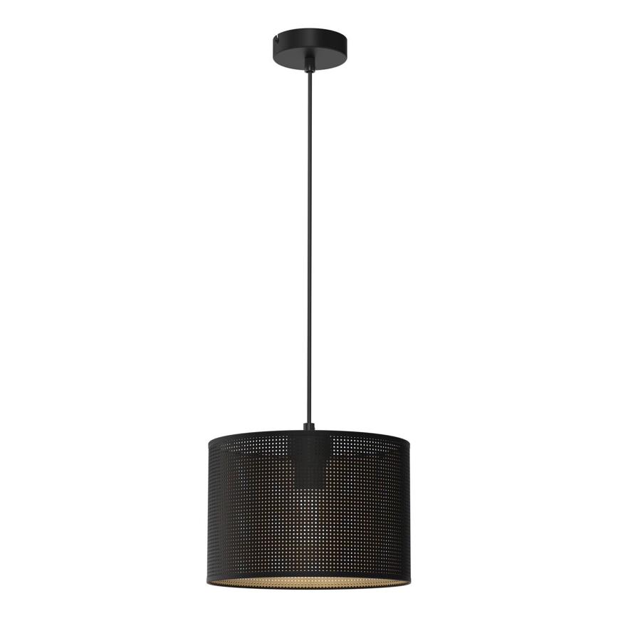 Lestenec na vrvici LOFT SHADE 1xE27/60W/230V pr. 25 cm črna/zlata