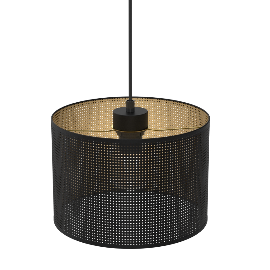Lestenec na vrvici LOFT SHADE 1xE27/60W/230V pr. 25 cm črna/zlata