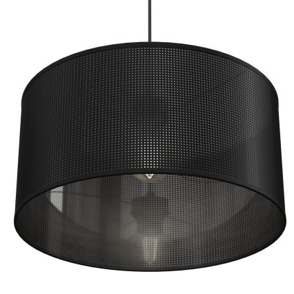 Lestenec na vrvici LOFT SHADE 1xE27/60W/230V pr. 40 cm črna