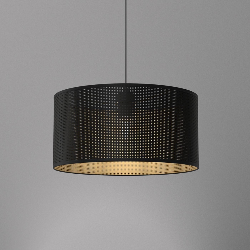 Lestenec na vrvici LOFT SHADE 1xE27/60W/230V pr. 40 cm črna/zlata