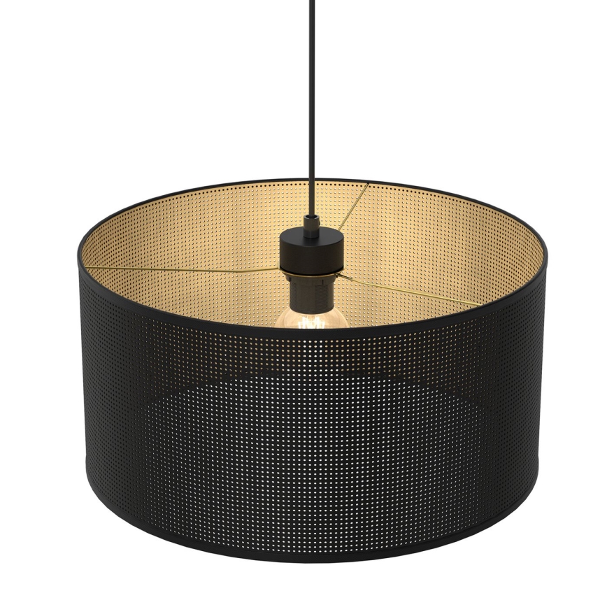 Lestenec na vrvici LOFT SHADE 1xE27/60W/230V pr. 40 cm črna/zlata