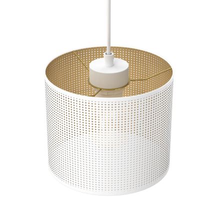 Lestenec na vrvici LOFT SHADE 3xE27/60W/230V bela/zlata