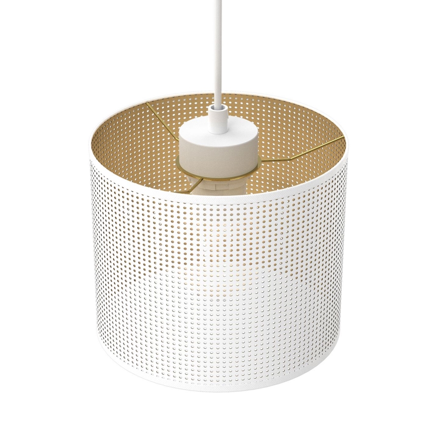 Lestenec na vrvici LOFT SHADE 3xE27/60W/230V bela/zlata