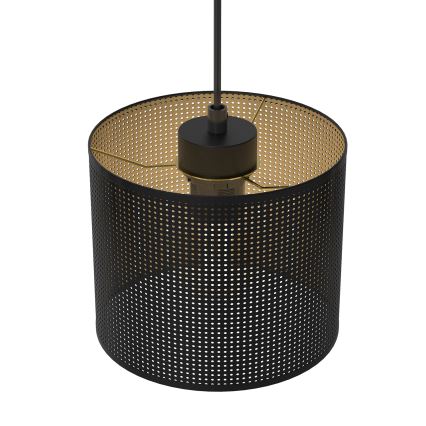Lestenec na vrvici LOFT SHADE 3xE27/60W/230V črna/zlata