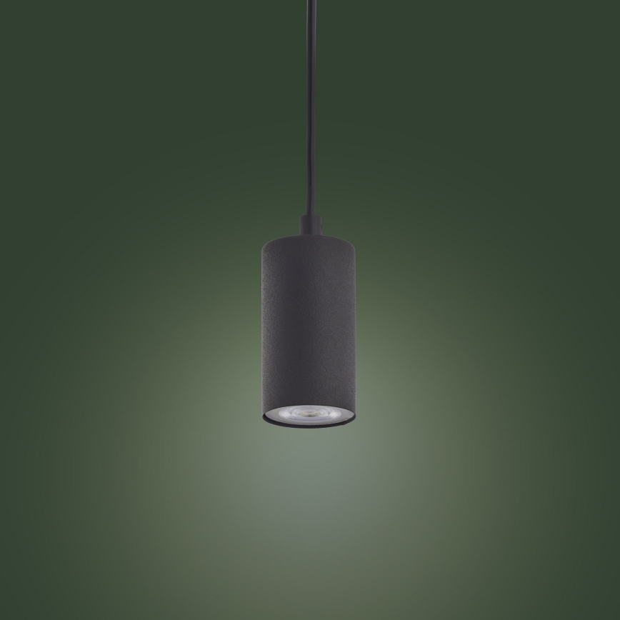 Lestenec na vrvici LOGAN BLACK 1xGU10/10W/230V