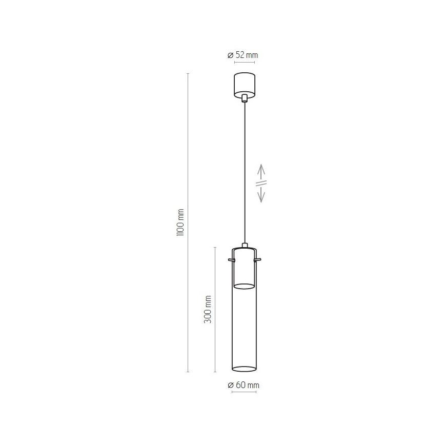 Lestenec na vrvici LOOK GRAPHITE 1xGU10/10W/230V