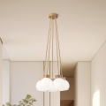 Lestenec na vrvici LOOMIS 5xE27/15W/230V 83 cm bež/hrast