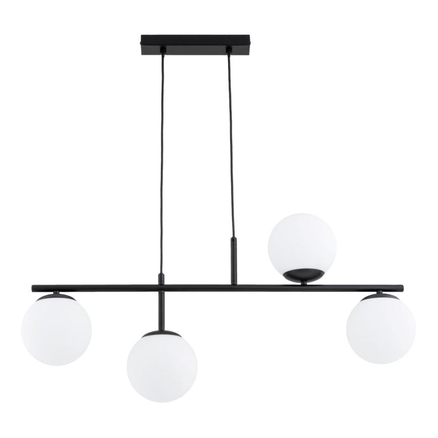 Lestenec na vrvici LUNA 4xE14/10W/230V črna
