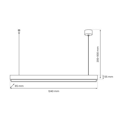 Lestenec na vrvici LUNGO T8 1xG13/18W/230V črna