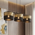 Lestenec na vrvici LUX 3xE27/15W/230V črna/zlata