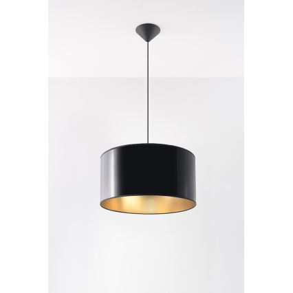 Lestenec na vrvici LUXOR 40 1xE27/60W/230V zlata/črna