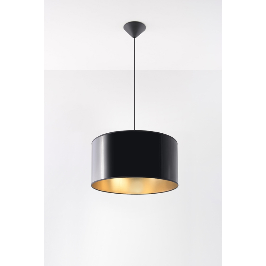 Lestenec na vrvici LUXOR 40 1xE27/60W/230V zlata/črna