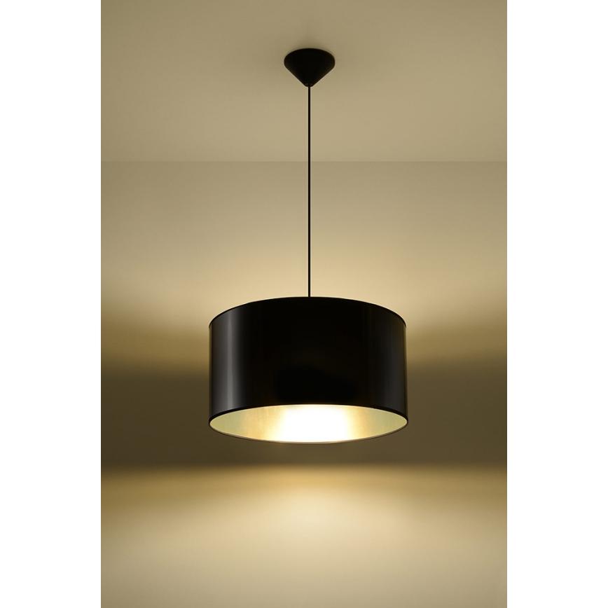 Lestenec na vrvici LUXOR 40 1xE27/60W/230V zlata/črna