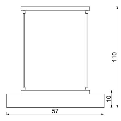 Lestenec na vrvici MAISON 3xGU10/8W/230V rjava/hrast