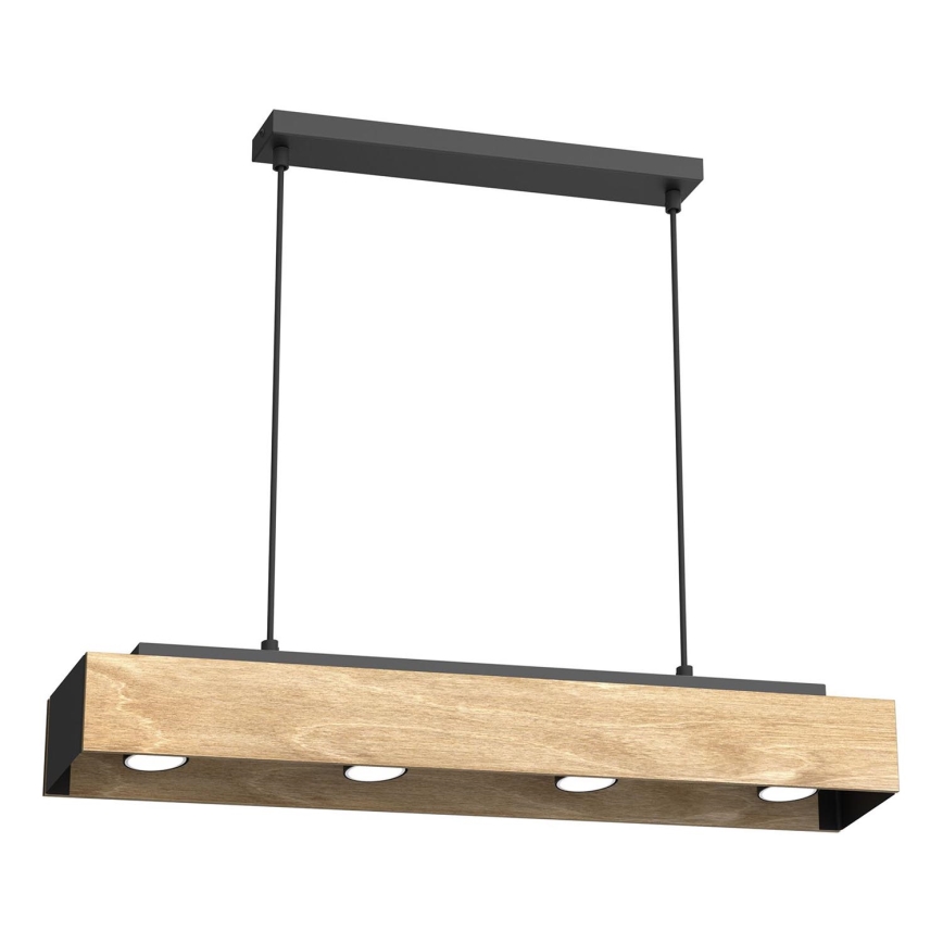 Lestenec na vrvici MAISON 4xGU10/8W/230V rjava/hrast
