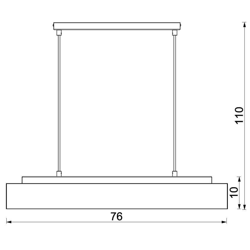 Lestenec na vrvici MAISON 4xGU10/8W/230V rjava/hrast