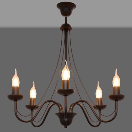 Lestenec na vrvici MALBO II 5xE14/10W/230V
