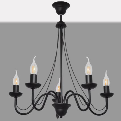 Lestenec na vrvici MALBO II 5xE14/10W/230V