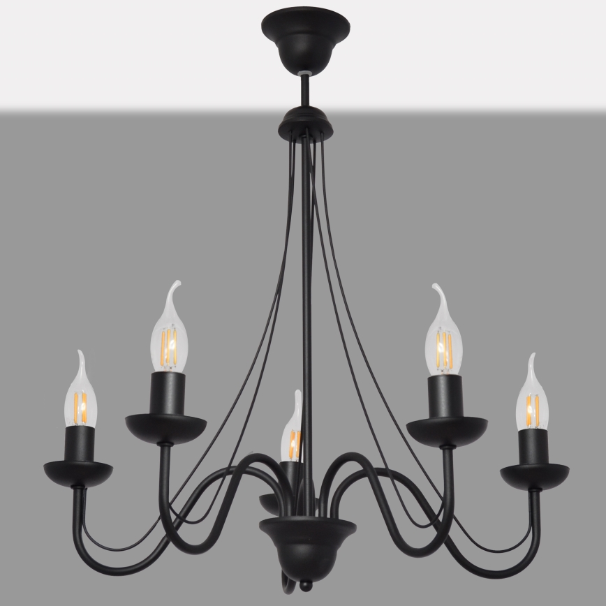 Lestenec na vrvici MALBO II 5xE14/10W/230V