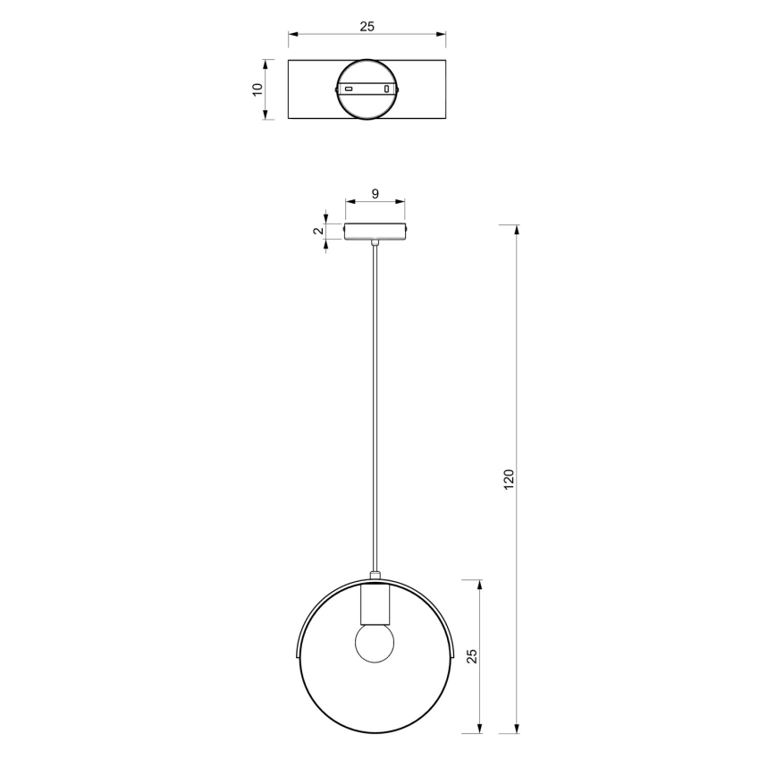 Lestenec na vrvici MALM 1xE27/60W/230V