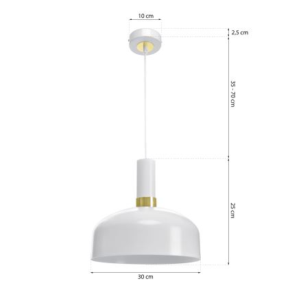Lestenec na vrvici MALMO 1xE27/60W/230V