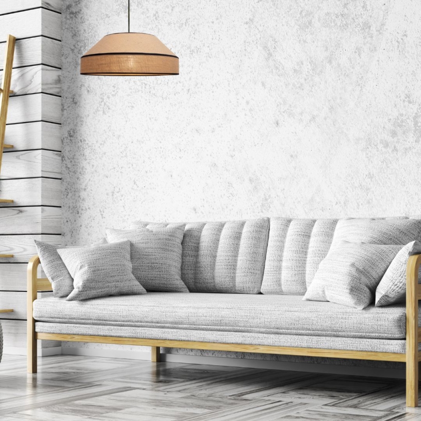 Lestenec na vrvici MANISO 1xE27/60W/230V pr. 45 cm bež