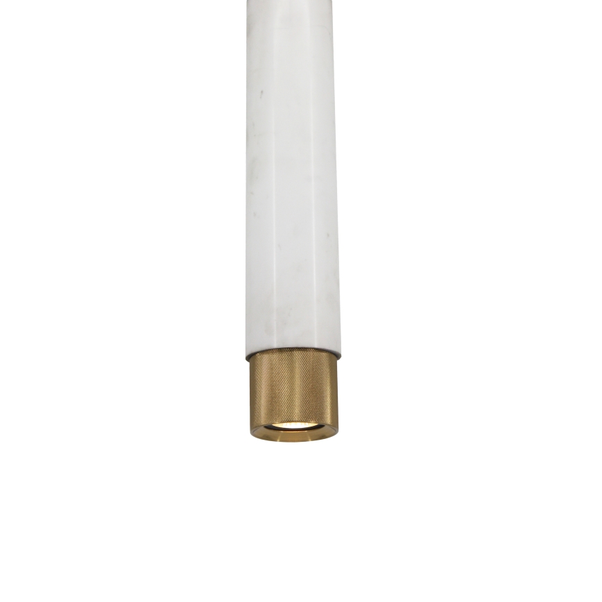 Lestenec na vrvici Marble bela/medenina 1xGU10/8W/230V