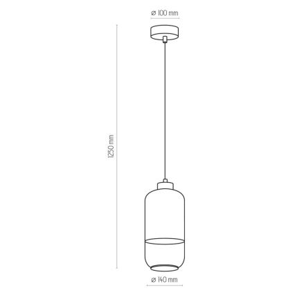 Lestenec na vrvici MARCO 1xE27/60W/230V bel