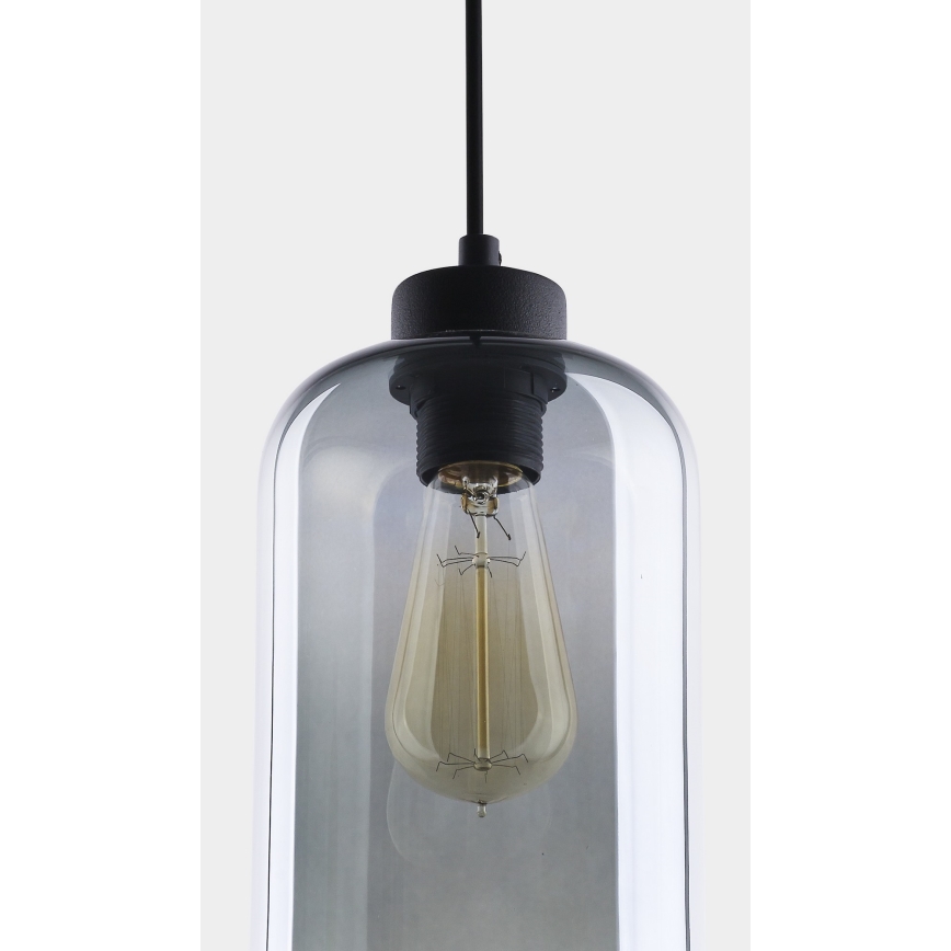 Lestenec na vrvici MARCO 1xE27/60W/230V črn