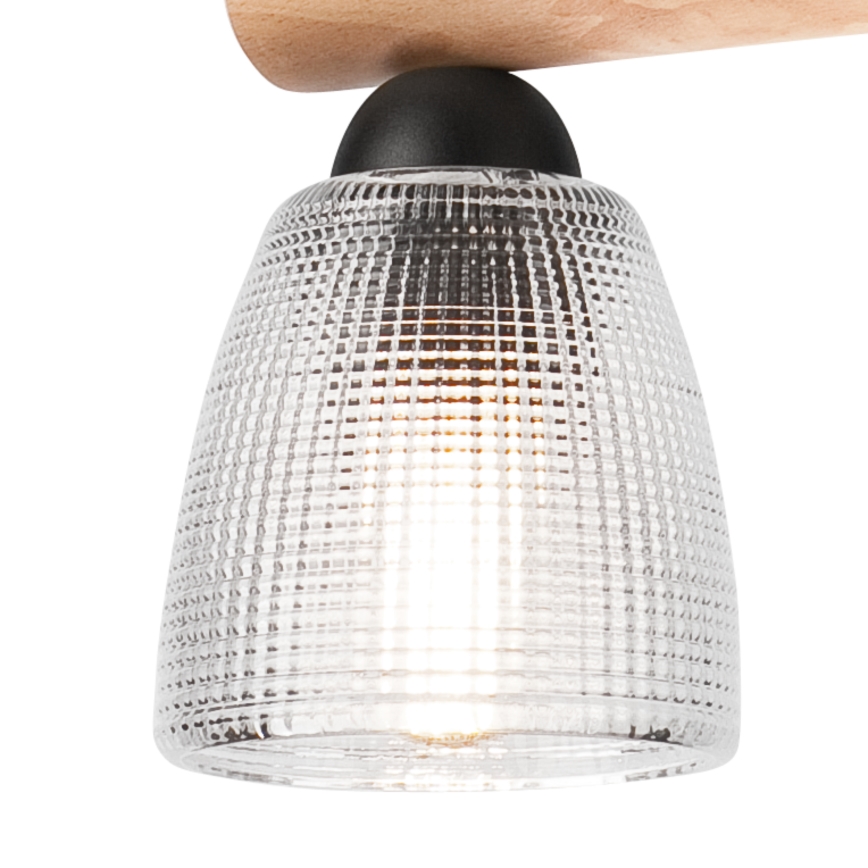 Lestenec na vrvici MARGIT 2xE27/60W/230V bukev