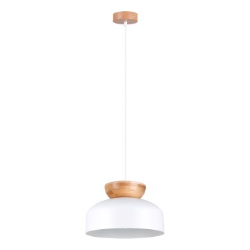 Lestenec na vrvici MARION 1xE27/15W/230V pr. 29,5 cm bela