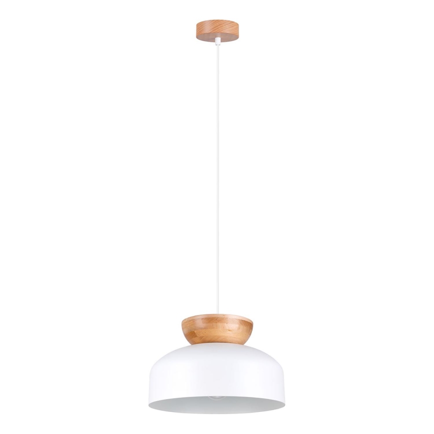 Lestenec na vrvici MARION 1xE27/15W/230V pr. 29,5 cm bela