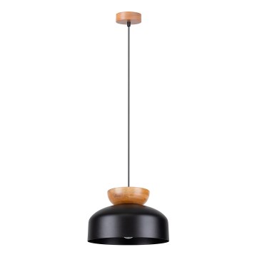 Lestenec na vrvici MARION 1xE27/15W/230V pr. 29,5 cm črna
